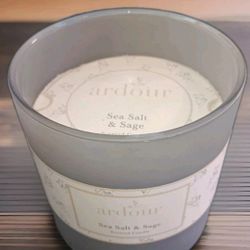 3 Wick Sea Salt & Sage Scented Candles By Ardour 