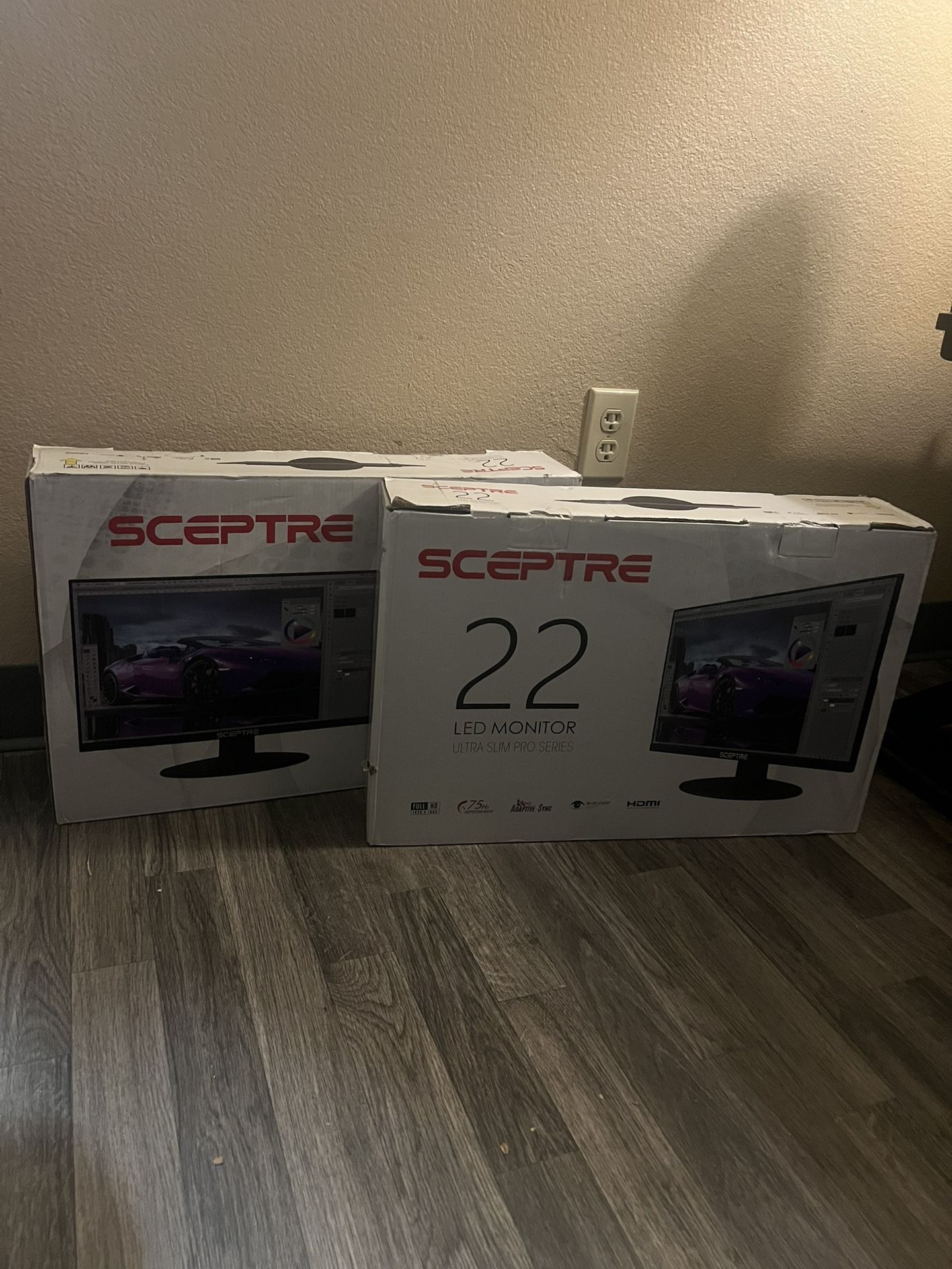SCEPTRE 22" 1080p LED Monitors — Dual Setup Ready, Crisp Display!  