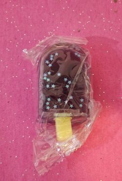 Small Purple Jelly Glitter Popsicle Squishy Stress Relief Fidget Squeeze Toy