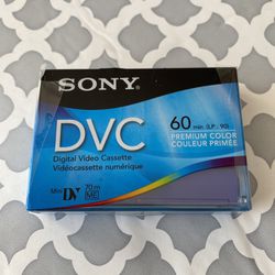 Sony DVC Digital Video Cassette Premium Mini DV Tape SP 60 LP 90 