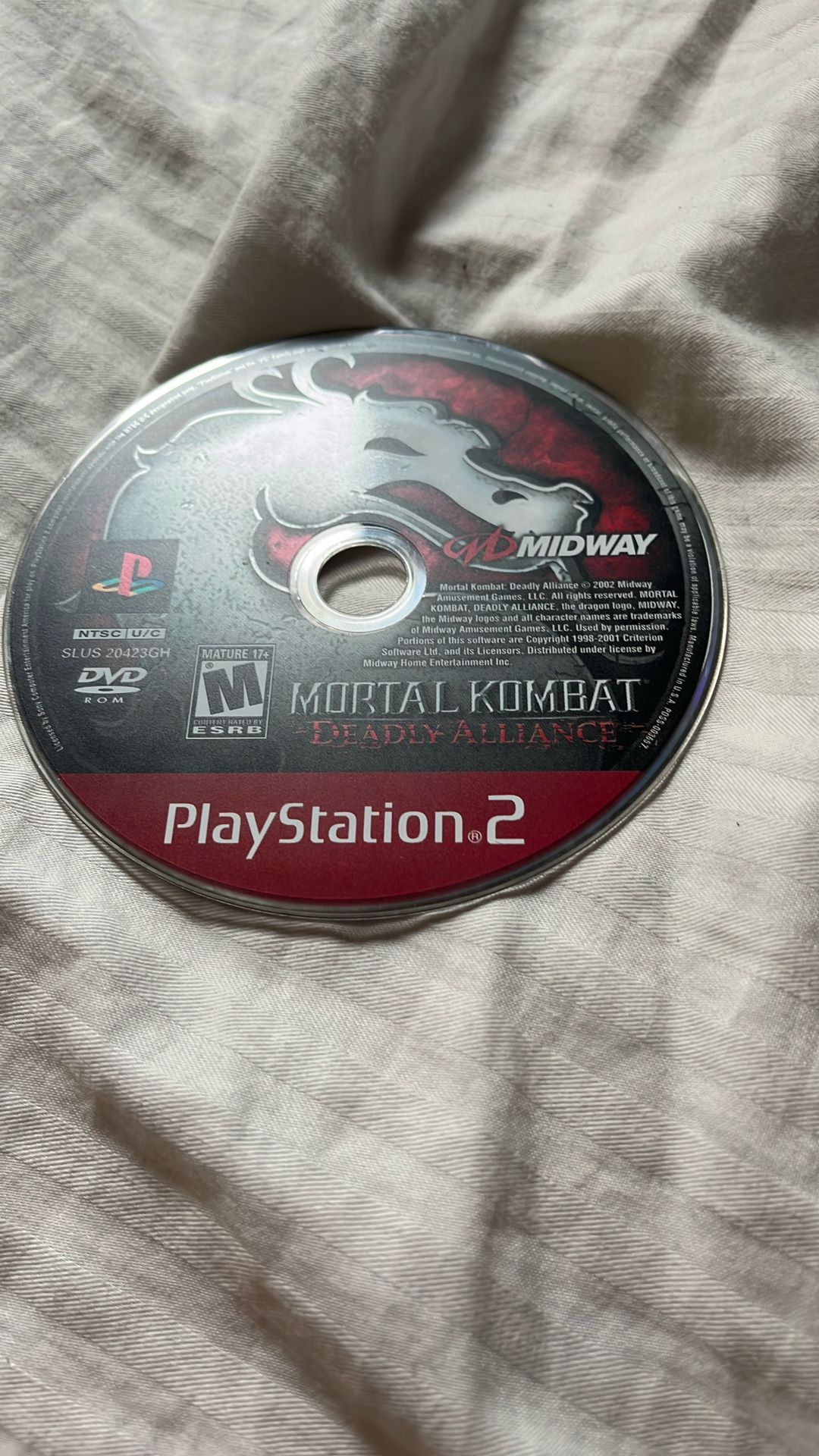Mortal Kombat for the PS2