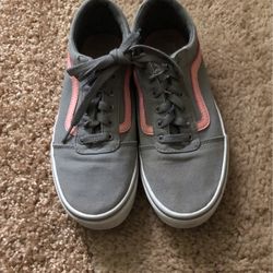 VANS , Girls  Gray and Pink  Size 5