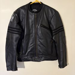Vintage West Coast Choppers Leather Motorcycle Jacket Size Mens Medium 