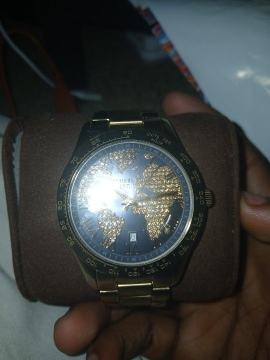 Gold 24KT Michael Kors Men's Wristwatch