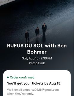 RUFUS DU SOL tickets (Section 121 • Row 43