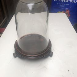 Metal Glass Candle Holder