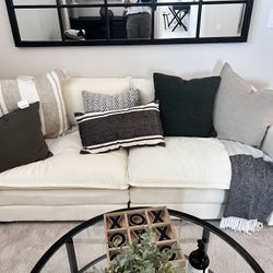 Modular sofa- Off White Couch Loveseat 