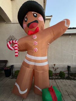 12FT Christmas Inflatable Gingerbread Man,Xmas Blow Up Yard Decorations