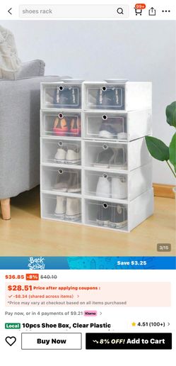 Plastic shoe racks