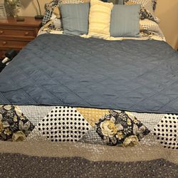 QUEEN SIZE Box Spring, Bamboo Mattress and Frame