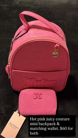 Juicy couture mini back pack & wallet