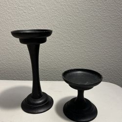 Pottery Barn Architectural Small 4” and 8” Candle Pillar Holder/Bougeoir