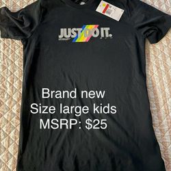 Nike Just Do It Tee Kids Size Large NEW