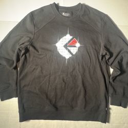 NWOT  Ethika  Sweatshirt  Diamond Printed  Black Red  Men Size Large