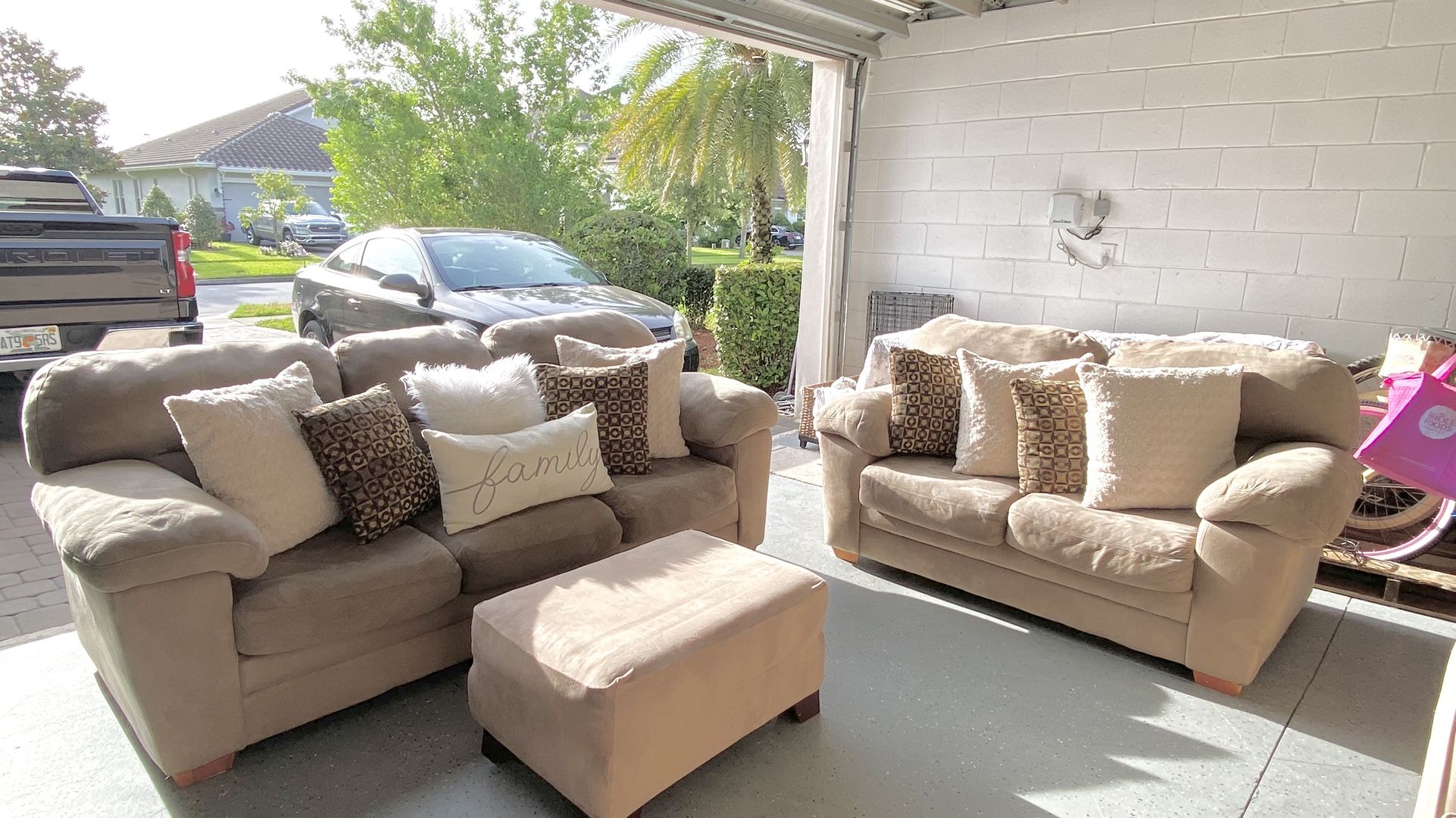 Suede Couches Set