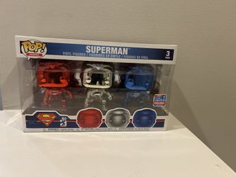 Funko Pop! Heroes Superman 80 Years 3-Pack 2018 Fall Convention Exclusive Chrome