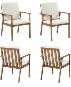 New Assembled Set of 4 Outdoor Patio Dining Outdoor Aluminum Patio Chairs