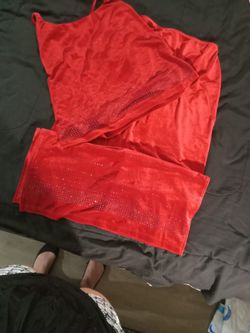 Red Velvet Skirt And Top