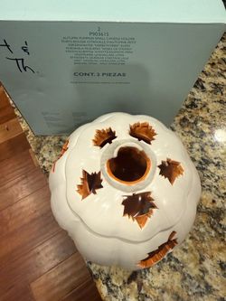 Partylite Autumn Pumpkin Small Candle Holder