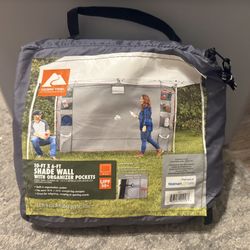 New 10' x 6' Shade Wall with Organizer Pockets for Canopy 10' x 10' Ozark Trail