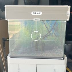 45 gallon aquarium with stand and lights.