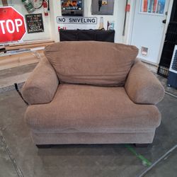 Oversized fluffy comfy chair