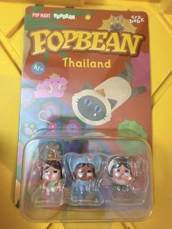 Pop Mart Popbean Cry Baby Thailand Figure Set