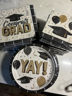 Graduation Party Plates Napkins Decor