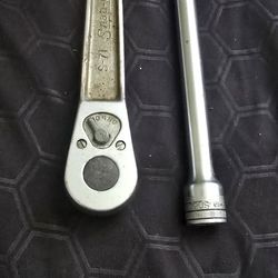 Vintage Snap On Ratchet And 12 Inch Extension