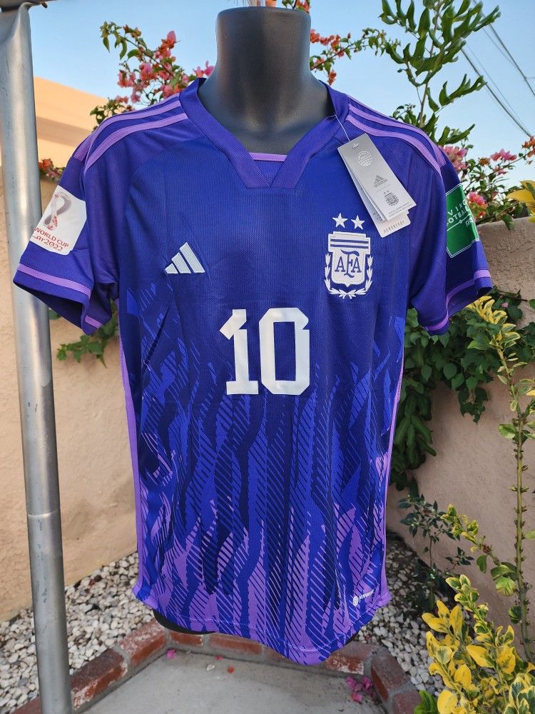 Argentina Away Messi World Cup Soccer Jersey 2022