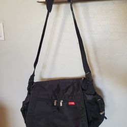 Black Skip Hop Messenger Style Diaper Bag