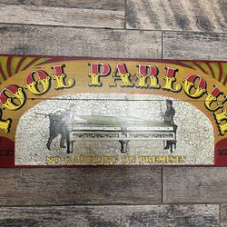 Nice Vintage Pool Parlour Sign 