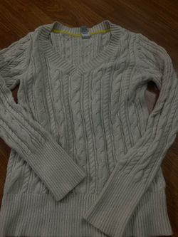White pattern sweater