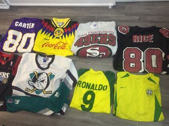 Lot for sale vintage clothing jerseys hats