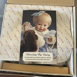 Dressed Up Daisy Porcelain Doll. Danbury Mint By Elle Hutchins. NEW IN BOX