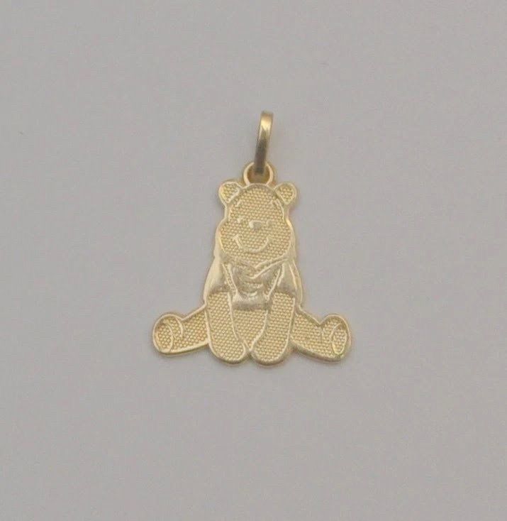 10K Disney Winnie the Pooh Small Pendant by JCM 14.1 x 13.5mm