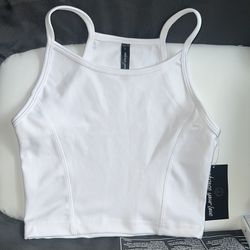 Solid White Halter Top