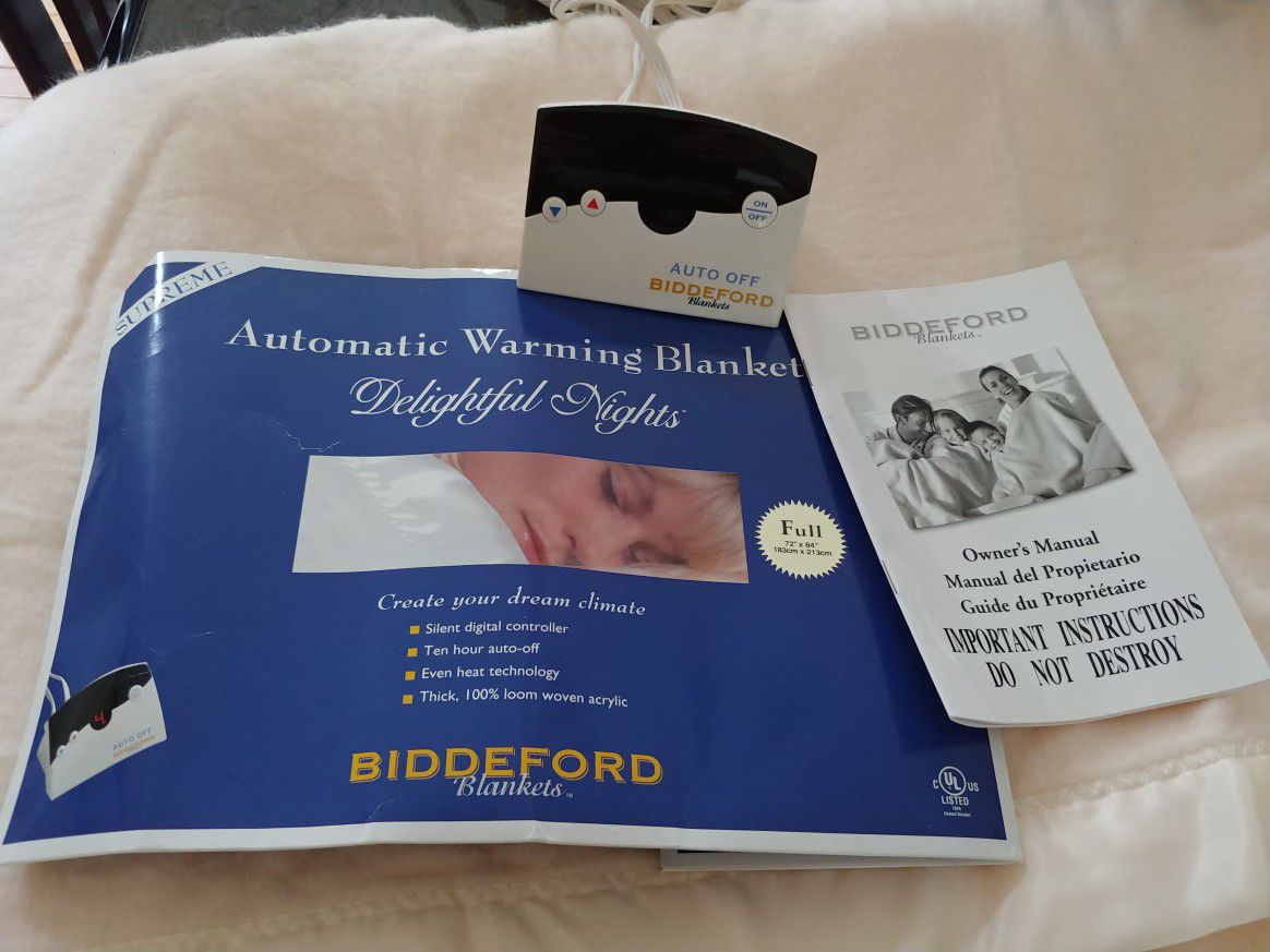 Biddeford Automatic Warmer Blanket Size Full