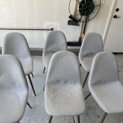 Set Of 6 Gray Chairs