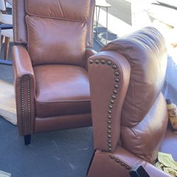 Open box real leather recliners