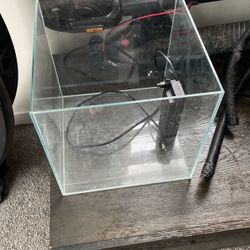 Rimless Cube Tank With Filter