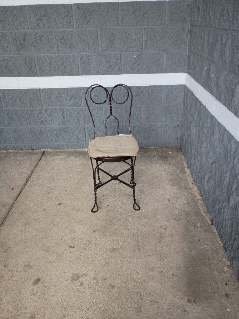 1920's Wrought Iron Ice Cream Parlor Chair