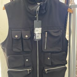 Men’s Black Zip Up VEST all Sizes Store Pick up