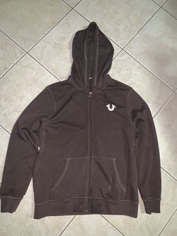 True Religion Brown Zip-Up Hoodie