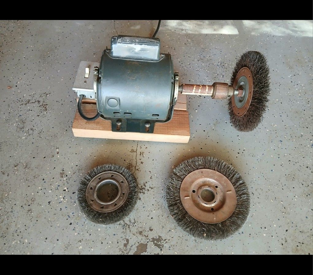 General Electric Heavy Duty Bench Grinder with Steel Wheel Brush