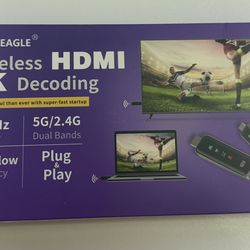 FutureEagle Wireless HDMI 4K Transmitter Receiver Kit Dual Band Plug & Play