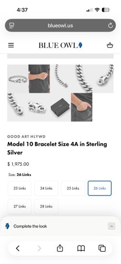Good Art Hlywd Model 10 Braclet 925. Silver