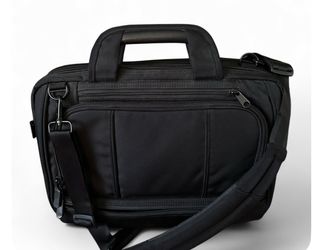 Brenthaven Black Laptop Shoulder Messenger Briefcase Weekender Bag 💼 Expandable adjustable Crossbody Strap Black Like New