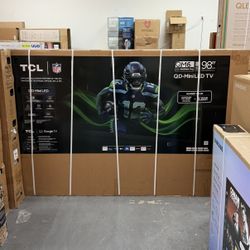 TCL 98” Inch QLED Mini LED 4K HDR Smart TV - 1 Year Warranty