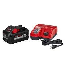 MILWAUKEE - M18 18-Volt Lithium-Ion HIGH OUTPUT Starter Kit with XC 8.0Ah Battery and Rapid Charger